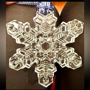 Wilson Bentley Crystal Snowflake Ornament 2004 Snowy Eve